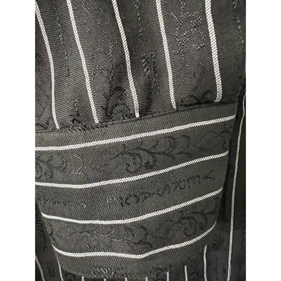 Versace Classic V2 Womens Vintage 90s Striped Logo Button Down Shirt - Picture 6 of 10